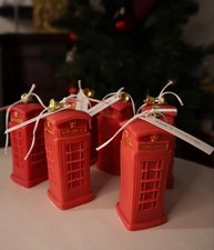 British red telephone - red,