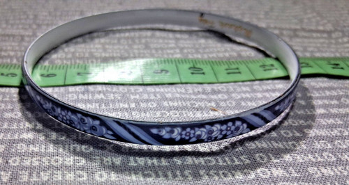 Enamel bangle bracelet - enamel,