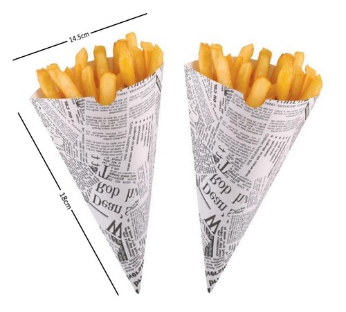 Newspaper print chip - chip, cones