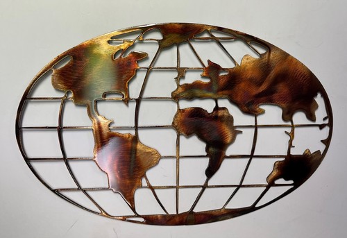 World map metal - map,