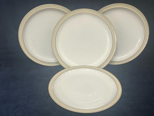 Denby linen dinner plates 4 - linen,