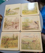 VINTAGE SET OF PLACEMATS BIRD DESIGNS KITCHENALIA FARMHOUSE COUNTRY