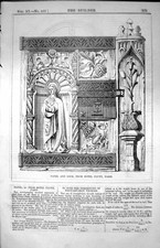 Old Panel Lock Hotel Cluny Paris Wooden Chest Wardrobe Mediaeval 1853 Victorian