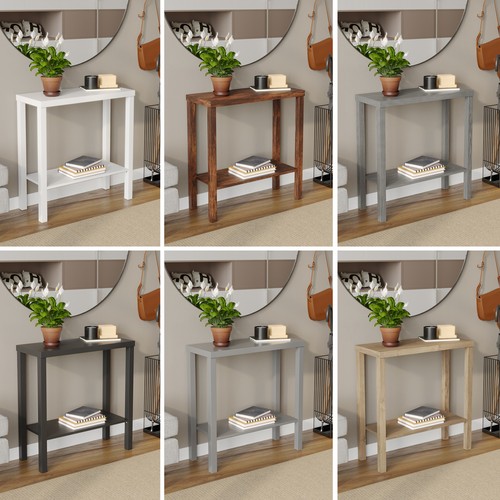 Tier narrow wooden - 2-tier, console