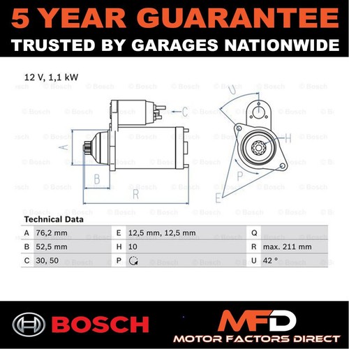 Starter motor bosch fits - motor,
