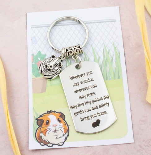 Guinea pig keyring travel - pig, keyring,