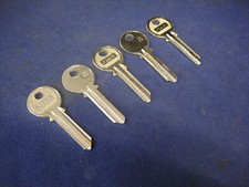 5 x JMA YALE YA-17D Key Blank for Cylinder Front Door/Patio Lock Silver Finish