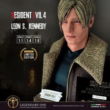 Resident Evil 4 Leon Scott Kennedy Action Figure 1/1  1/6 scale Statue Bust 18k