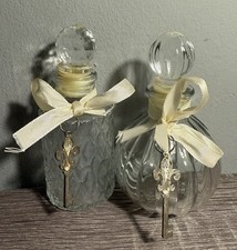 Vintage Pair of Decorative Glass Perfume Bottles Excellent Condition Rare