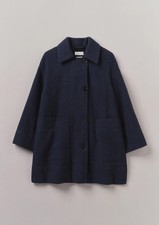 New with tags TOAST Indigo Cotton Wool Pea Coat, sz XXS/XS