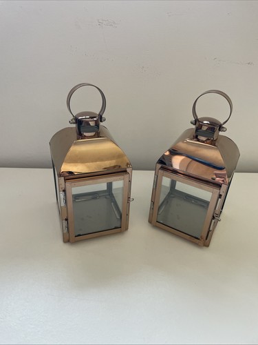 Two lanterns with glass - two,