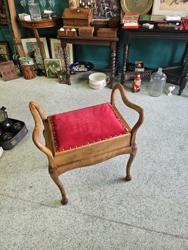 Edwardian piano stool - piano, with