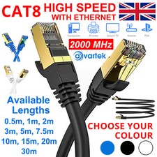 RJ45 CAT8 ETHERNET CABLE 40GBPS NETWORK GOLD ULTRA-THIN LAN LEAD SSTP PATCH LOT