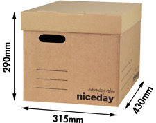 10x Niceday Economy XL Archive Filing Storage Boxes Brown 290 x 315 x 430mm