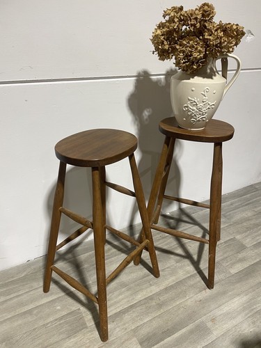 Antique elm high stool - antique,