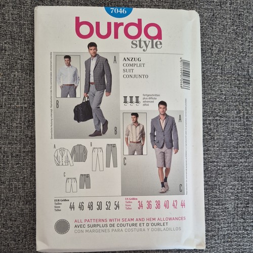 Burda mens suit jacket - burda,