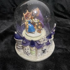 Vintage Disney”Beauty And The Beast" Musical Snow Globe Important Plse Read !