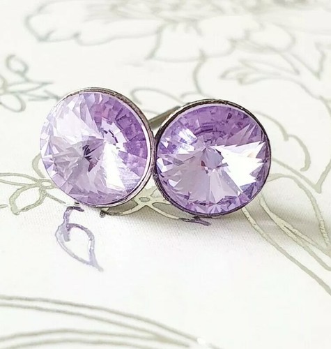 Stud earrings violet - stud,
