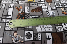 Star Wars Rebel & Jedi light grey 100% Cotton Print Fabric for Crafting Quilting