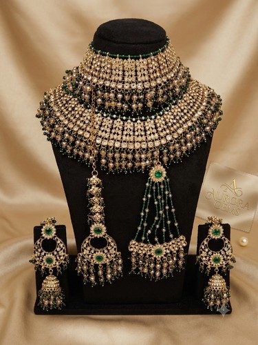 Gold dark green jewellery - dark,