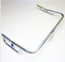 LAMBRETTA Series 3 LI TV SX Special GP Chrome ULMA Rear Crashbars with Blue Gems