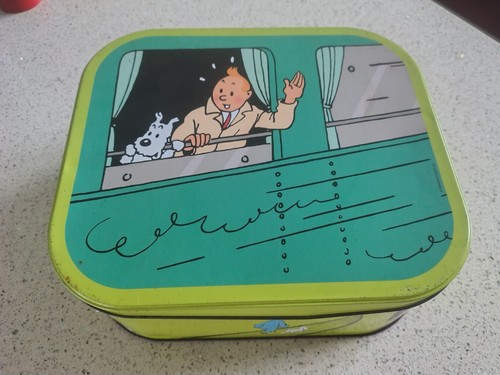 Vintage tintin biscuit tin - vintage, *