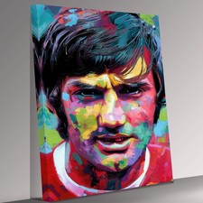 George Best con Abstract Modern Canvas Print Wall Art Picture Home Decor