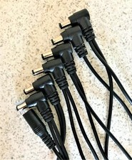6 WAY R ANGLE DAISY CHAIN CABLE FOR BOSS STOMP BOX GUITAR EFFECTS PEDALS  