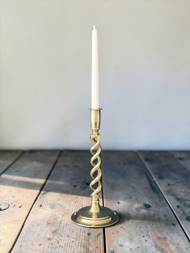 Vintage brass candlestick - vintage,