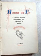 REYNARD THE FOX Medieval European Folklore TYPOGRAPHIC CALLIGRAPHY EDITION 1845