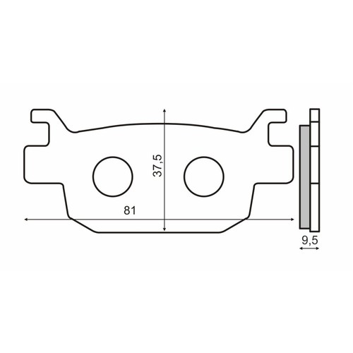 Pair brake pads without - brake,