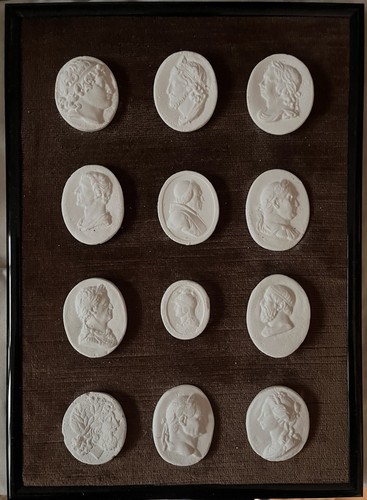 Framed grand tour style cameos - framed,