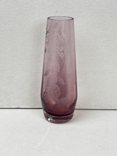Vintage Amethyst Etched Glass