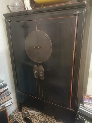 Chinese black lacquer - chinese, cabinet