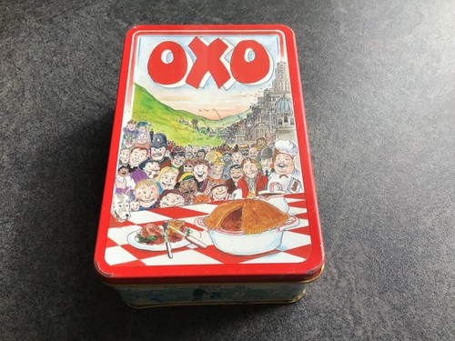 Vintage oxo cube metal tin - vintage,