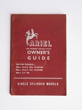 Ariel Owners Guide 1954-55 Single Cylinder Models NH 350cc VH 500cc VB 600cc
