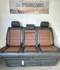 VW T6 T5 Transporter Caravelle Triple Rear Seat/Bed In Leather AsNew
