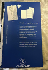 Challenge 210 X 130 Mm Duplicate Invoice Book Carbonless 100 Pages MINOR DAMAGE