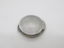 Sterling Silver Engine Turned Locket Bracelet Clasp Antique c1930 Art Deco