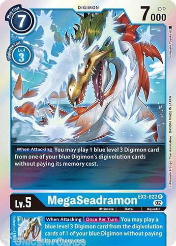 Ex3 022 megaseadramon rare - megaseadramon,