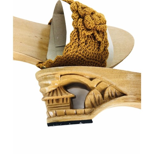 Vintage 70s bakya carved - 70s,