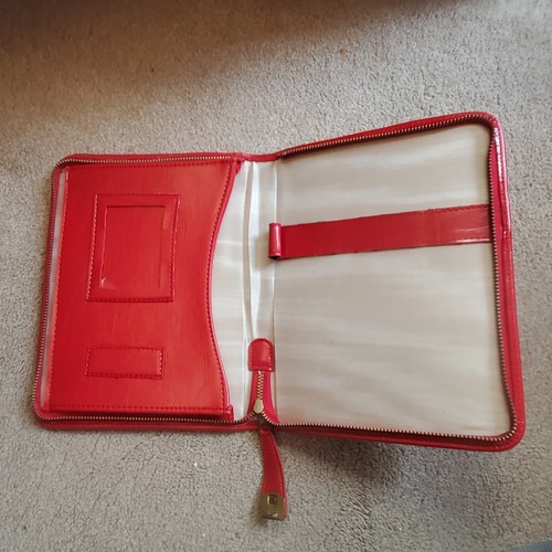 Vintage red leather writing - vintage,