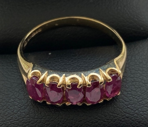 Vintage 9ct gold ruby - gold,