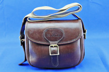 QUALITY ENGLISH BROWN LEATHER CARTRIDGE BAG BY ROXTONS SHOOTING SHOTGUN
