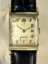 LORD ELGIN 14K Gold Filled Vintage 1950’s Men’s Manual Sub-Seconds Tank Watch