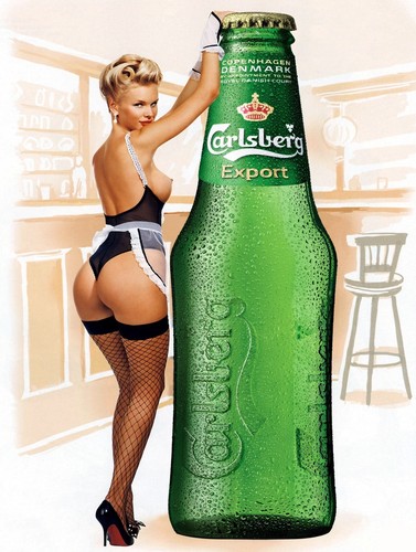 Carlsberg pin girl vintage - pin,
