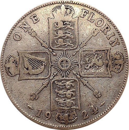 Silver florin two - silver,
