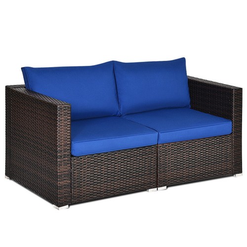 Piece patio rattan sectional - 2-piece,