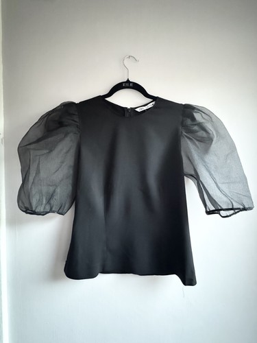 Zara black puff sleeve top - puff,