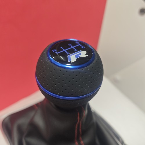 Blue leather shift gear - blue,